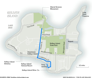 Kelley island map